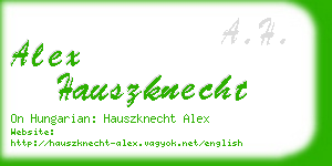 alex hauszknecht business card